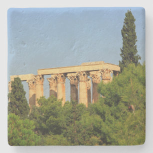 Temple of Olympian Zeus, Athene, Griekenland Sq On Stenen Onderzetter
