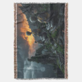 Temple of the Last AI Monks: Futuristic Sci Fi  Deken (Voorkant Verticaal)