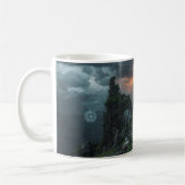 Temple of the Last AI Monks: Sci Fi Cyberpunk Mug (Gauche)