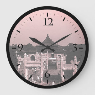 Temple Pekin vintage Parc du Ciel Grande horloge