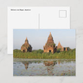 Temple Reflection, Bagan, carte postale du Myanmar (Devant / Derrière)
