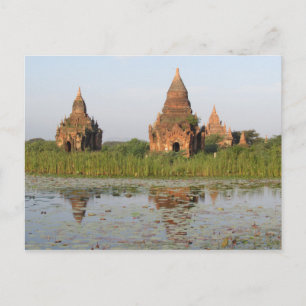 Temple Reflection, Bagan, Myanmar Briefkaart