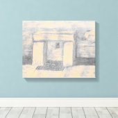 Temple Sketch Canvas Afdrukken (Insitu (Houten vloer))