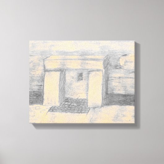 Temple Sketch Canvas Afdrukken (Voorkant)
