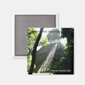 Temple V, Tikal, Guatemala Magneet (Voorkant / Achterkant)