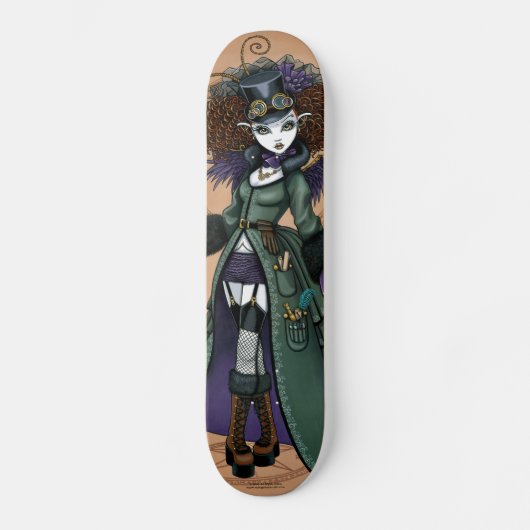 Temple Victoriaans Steampunk Vampire Fae Schaats D Skateboard (Voorkant)