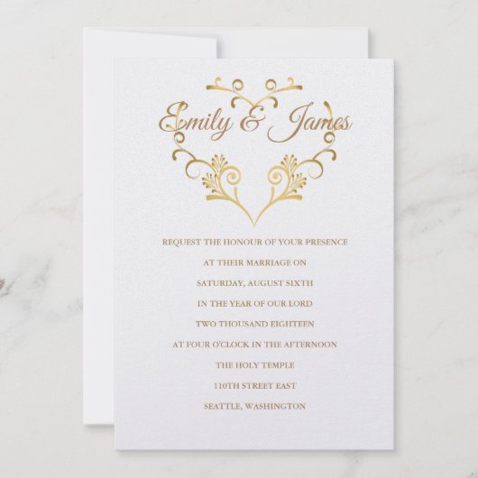 Temple Wedding Invitation Kaart (Voorkant)