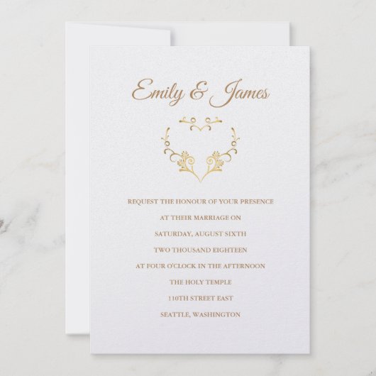 Temple Wedding Invitation Kaart (Voorkant)