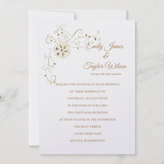 Temple Wedding Invitation Kaart (Voorkant)