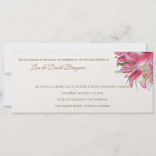 Temple Wedding Invitation Reception Kaart