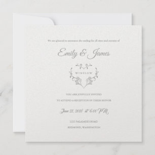 Temple Wedding Reception Card Fancy Heart Invitati Kaart