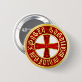 Templer Kreuz / Ritterkreuz / Crusaders Cross Ronde Button 5,7 Cm (Voorkant /achterkant)