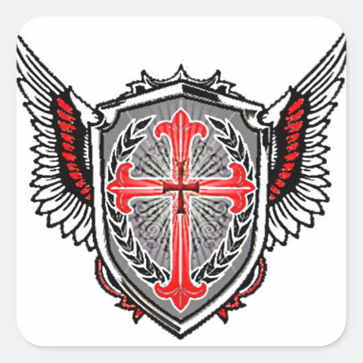 Templer-Logo-Aufkleber Vierkante Sticker (Voorkant)