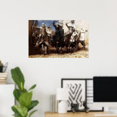 Templer reiten Attacke Poster (Thuiskantoor)
