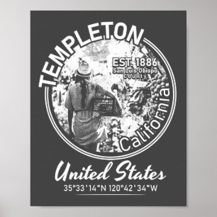 TEMPLETON - VINTAGE CALIFORNIA POSTER