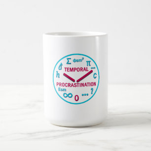 Temporale Uitstelgedrag Natuurkunde Klok T-shirt Koffiemok