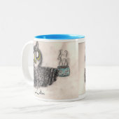 Temps de café de hibou ! Tasse (Devant gauche)