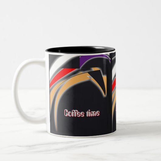 Temps de café Mug avec design tribal numérique (Gauche)
