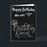 TEMPS DE CÉLÉBRER LA "17ème" Carte DE REINE D'ANNI<br><div class="desc">Si vous aimez ce PUP CUTE jetez un oeil autour pour plus d'anniversaires et d'autres HAPPY TIMES,  nous célébrons pour sûr :) ET N'OUBLIEZ PAS VOUS POUVEZ CHANGER "AGE" ET "VERSE" SUR TOUTES LES CARTES À NEUF DE MES MAGASINS EN QUELQUES MINUTES! MERCI D'ÊTRE ARRÊTÉ !</div>