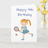 TEMPS DE CÉLÉBRER LA "9ème" carte d'anniversaire (Fleur jaune)