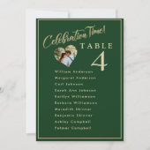 Temps de fête Carte du plan de siège photo Mariage (Devant)