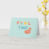 temps de la piscine. Invitations Cartes de voeux (Fleur jaune)