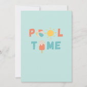 temps de la piscine. Invitations et annonces (Devant)