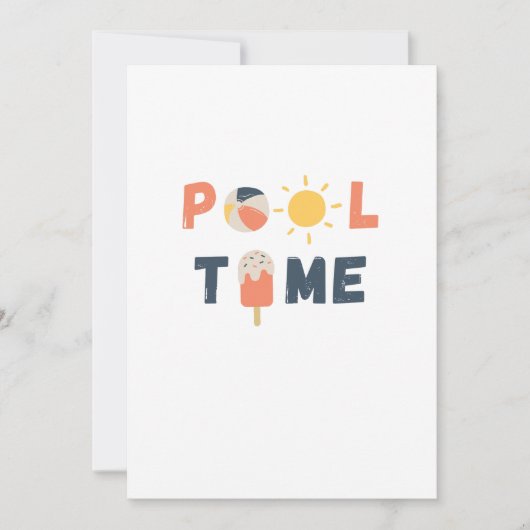 temps de la piscine. Invitations et annonces (Devant)