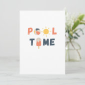 temps de la piscine. Invitations et annonces (Debout devant)