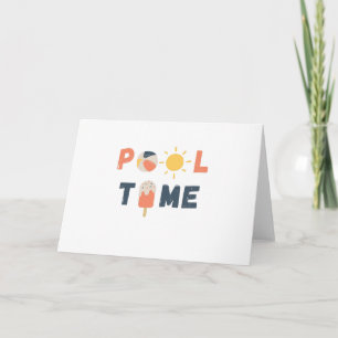 temps de la piscine. Invitations et cartes de voeu