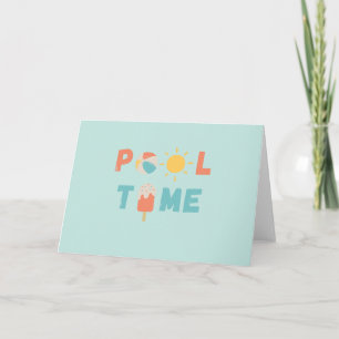 temps de la piscine. Invitations et cartes de voeu