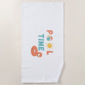 temps de la piscine. Serviette de plage (Devant)