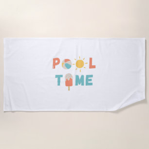temps de la piscine. Serviettes de plage