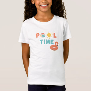 temps de la piscine. T-shirt filles