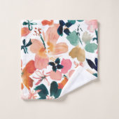 TEMPS DE L'ÎLE Colorée Florale Tropicale (Gant de toilette)