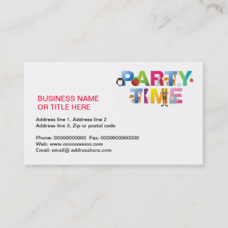 temps de partie pour le carte de visite d'enfants