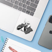 Temps de pause - Sticker de vinyle deuxième contac (Ordinateur portable avec iPhone)