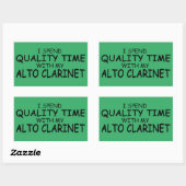 Temps de qualité Alto Clarinet Sticker rectangulai (Feuille)