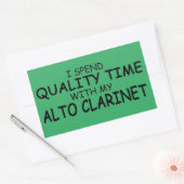 Temps de qualité Alto Clarinet Sticker rectangulai (Enveloppe)