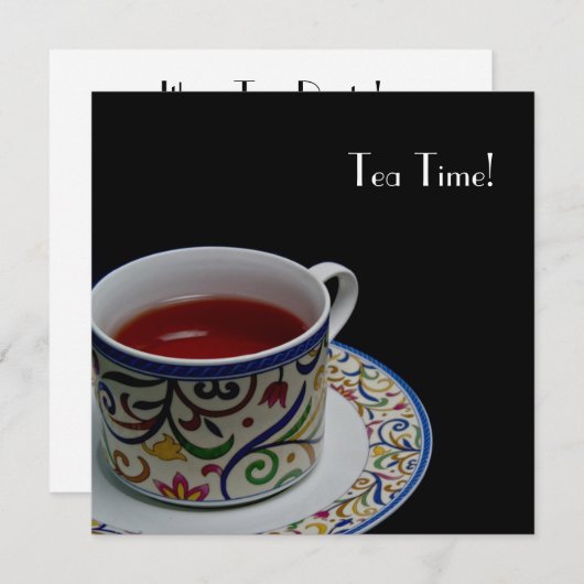 Temps de thé ! Invitation (Devant / Derrière)
