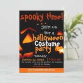 temps éffrayant, élégante invitation à la fête hal (Debout devant)