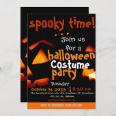 temps éffrayant, élégante invitation à la fête hal (Devant / Derrière)