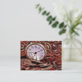 Temps et carte de visite d'argent (Debout devant)