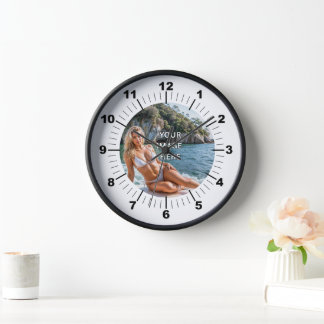 TEMPS! ⏰ Horloge Murale Personnalisée – Ajoutez Vo