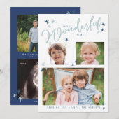 Temps le plus merveilleux 3 Photo Carte de Noël (Devant / Derrière)