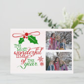 Temps le plus merveilleux Carte photo de vacances  (Debout devant)