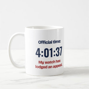 Temps officiel drôle Tasse personnalisée Marathoni