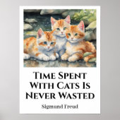 Temps Passé Avec Les Chats Affiche Motivationnelle (Devant)