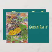 Temps passé dans le jardin, invitation à la fête d (Devant / Derrière)