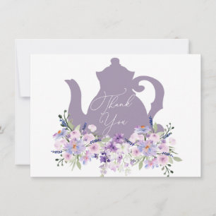 Temps pour le thé Lavender Douche Carte de remerci